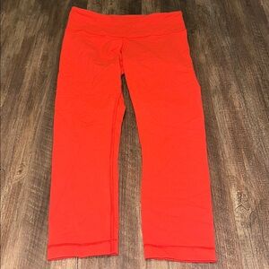 Lululemon Wunder Train Crop Orange Leggings size 6